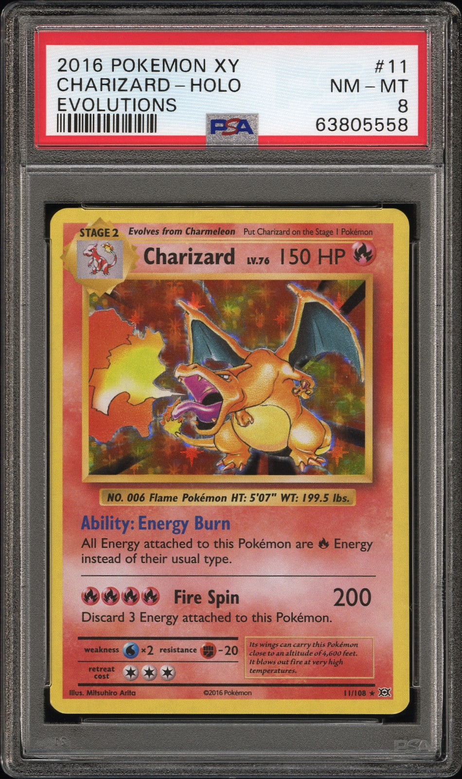 PSA 8 CHARIZARD-HOLO