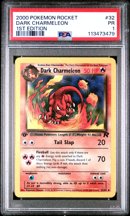 PSA 1 DARK CHARMELEON 1ST ED