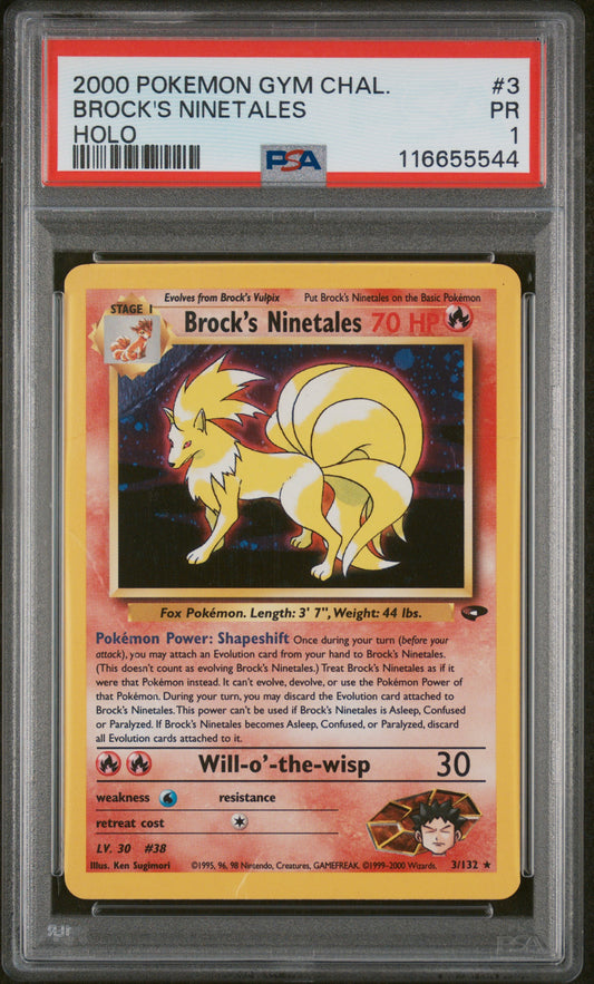 PSA 1 BROCK'S NINETALES-HOLO