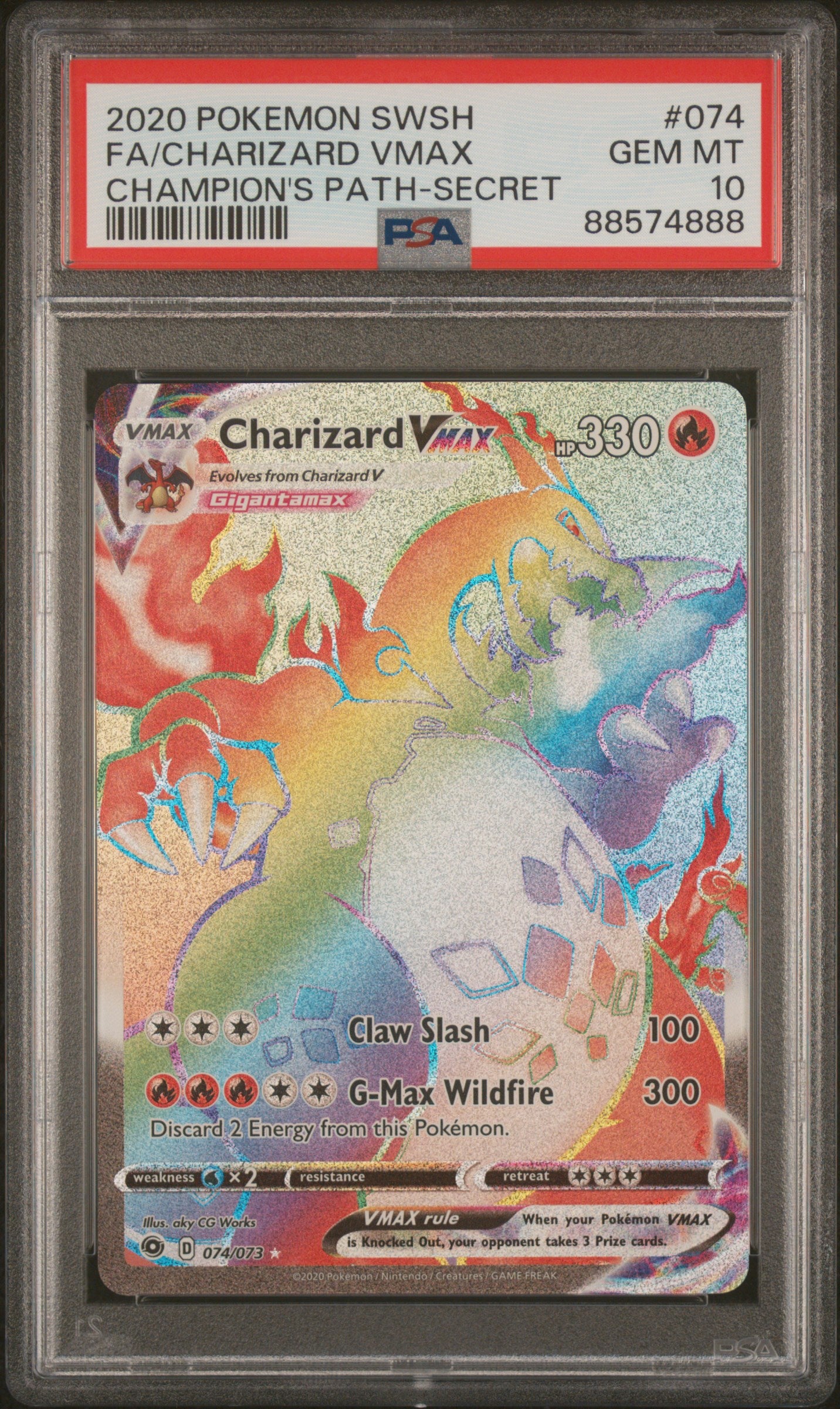 PSA 10 FULL ART/CHARIZARD VMAX