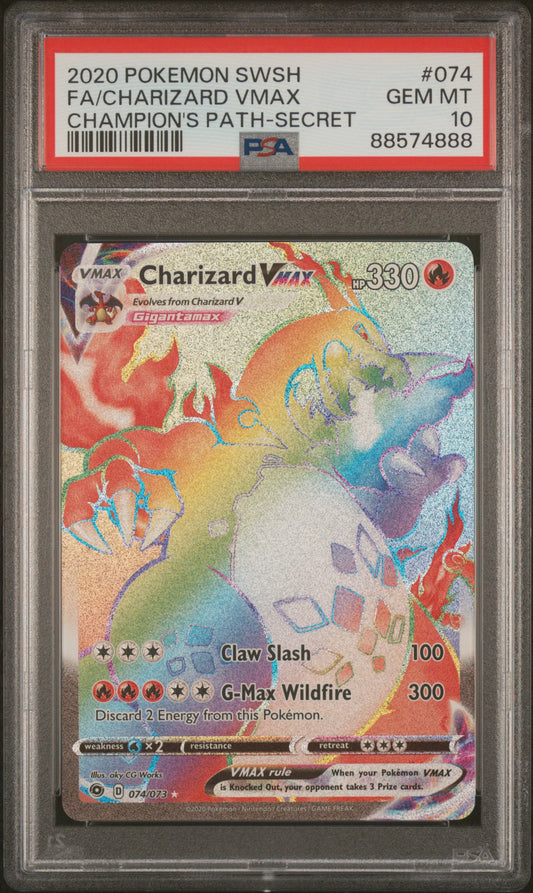 PSA 10 FULL ART/CHARIZARD VMAX