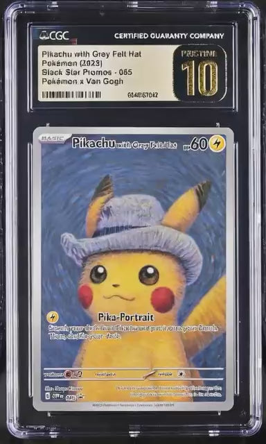 CGC 10 PRISTINE PIKACHU WITH GREY FELT HAT PROMO