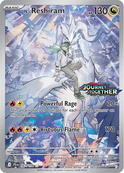 N's Reshiram (Journey Together Stamped) 167/159 -  Illustration Rare